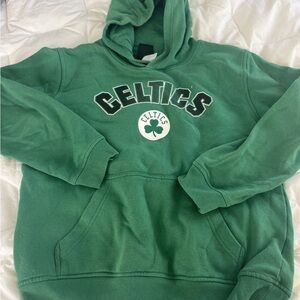 BOSTON CELTICS Hoodie Sweatshirt NBA Basketball Size Youth Large  14/16 Green